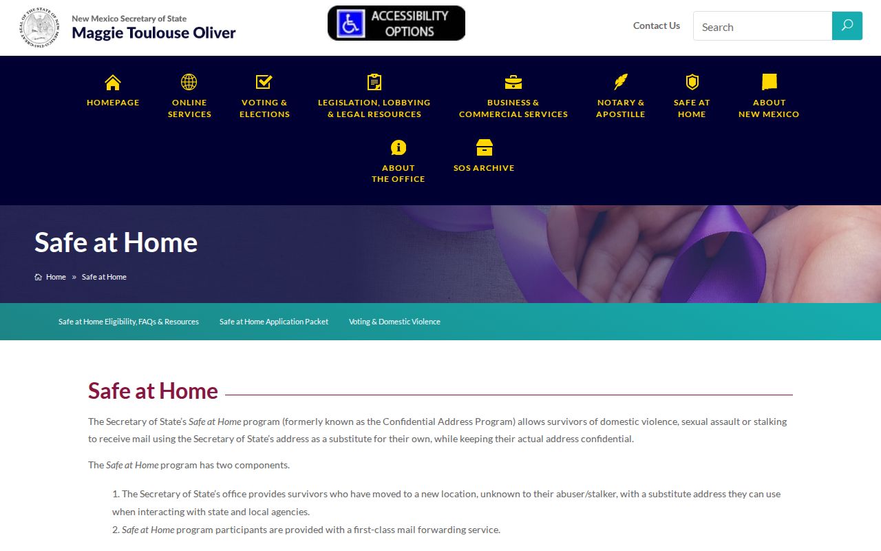 Gallup residents directory New Mexico Safe at Home address confidentiality program